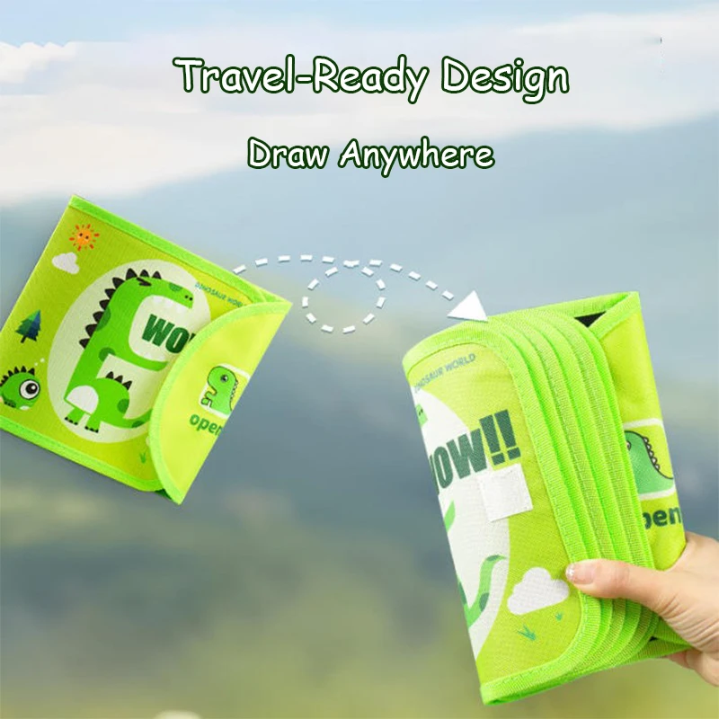 Portable Reusable Doodle Book For Kids - Water Drawing & Coloring Sketchpad, Washable Drawing Toy For Kids