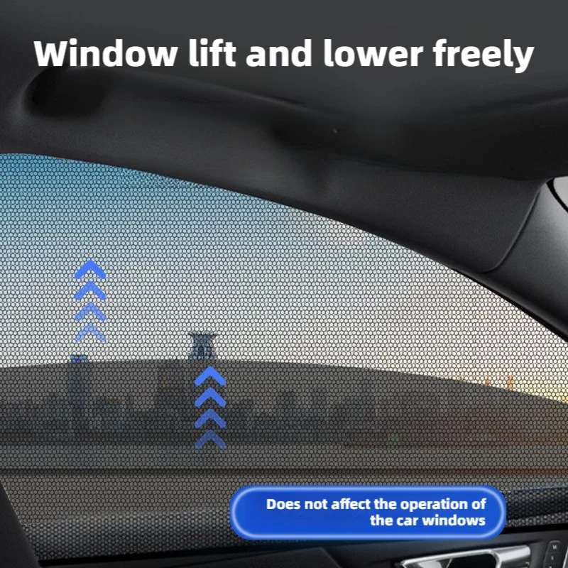 Universal Car Side Window Mesh Sunshade Anti Mosquito Net Heat Insulation UV Protection Privacy Curtain Auto Sunscreen Cover