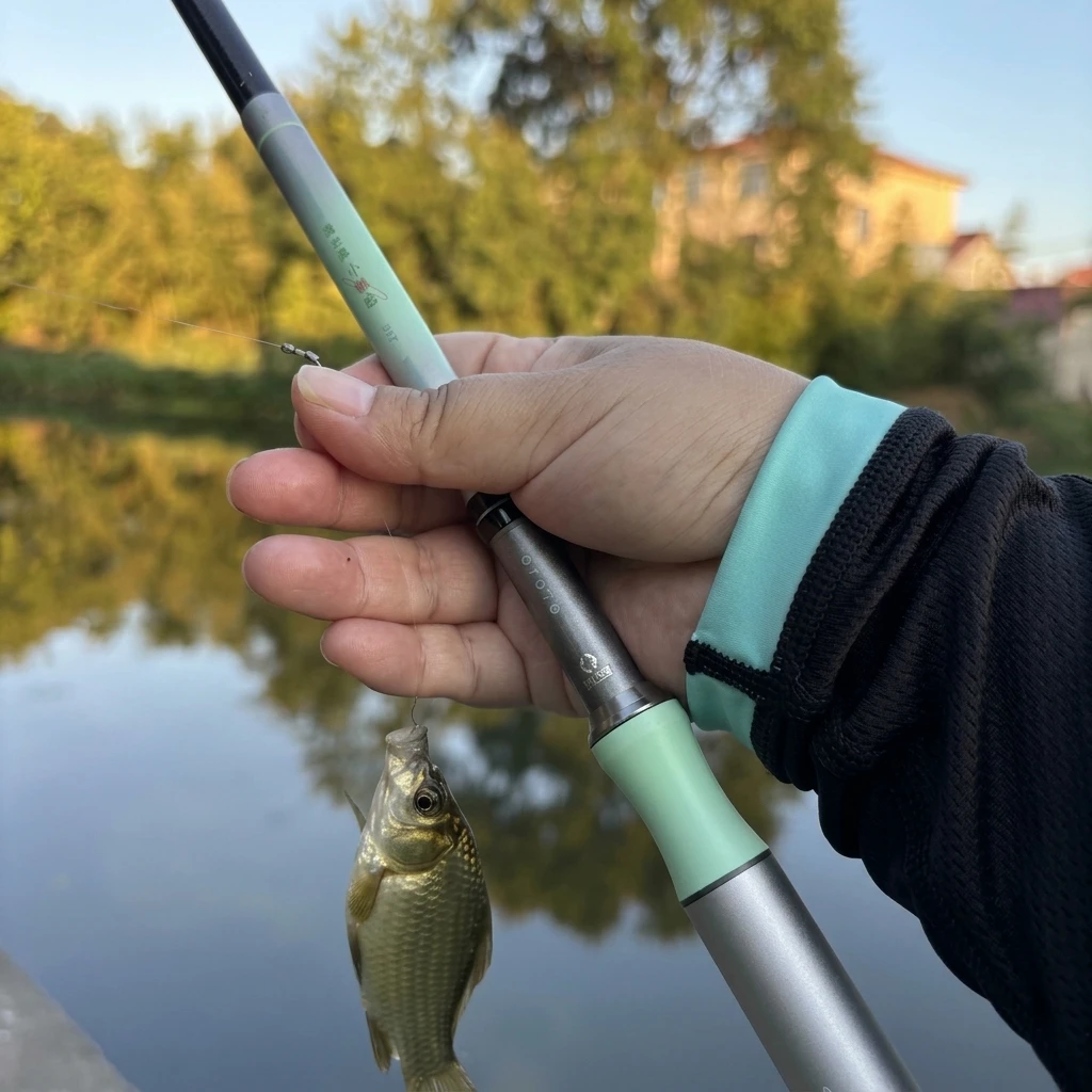 Mikro-Angelrute, ultraleichte Tanago-Rute, Mini-Teleskop-Flussrute für kleine Fische – Detail 8