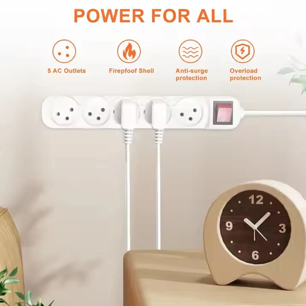 قطاع الطاقة إسرائيل التوصيل منافذ 3/4/5 طريقة التيار المتناوب الكهربائية مآخذ التبديل 16A سلك 1 متر تمديد الحبل الحائط للمنزل مكتب