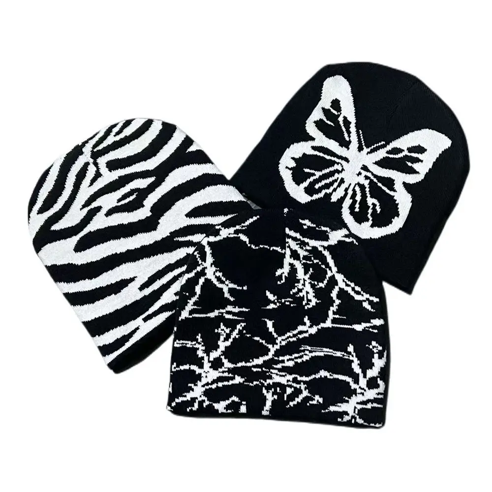 

Y2k Knitting Cap Hat Fashion Ins Warm Casual Skullies Wool Acrylic Cold Cap Men Women