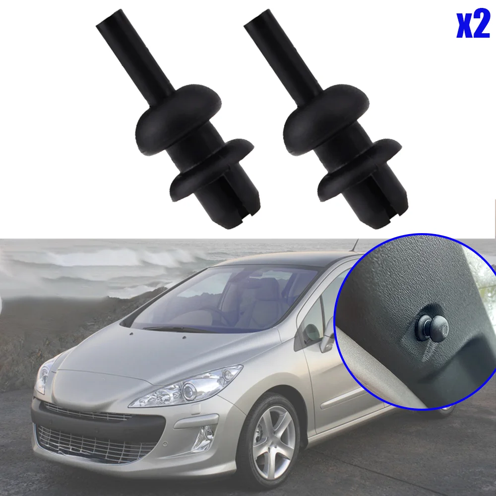 2X Car Rear Trunk Parcel Shelf Clip Fastener For Peugeot 308 I 2007 2008 2009 2010 2011 2012 2013 2014 new