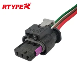 1/5/10PCS 3 Pin Auto Waterproof Connector Reversing Radar Camshaft Position Sensor Solenoid Valve Plug 4F0973703 For VW Tiguan