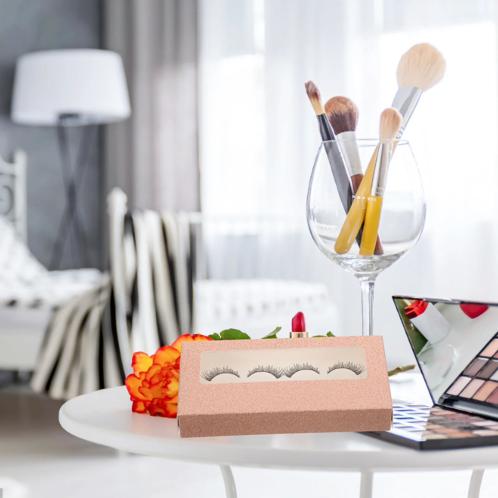 Cajas de 20 piezas para pestañas, organizador de almacenamiento con tapa transparente portátil, estuches para extensiones de pestañas, contenedores para embalaje de pestañas postizas