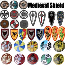 Medieval Castle Black Eagle Dragon Viking Shield Building Blocks Military Knight Soldier Figures Accessories Bricks Toys Boys