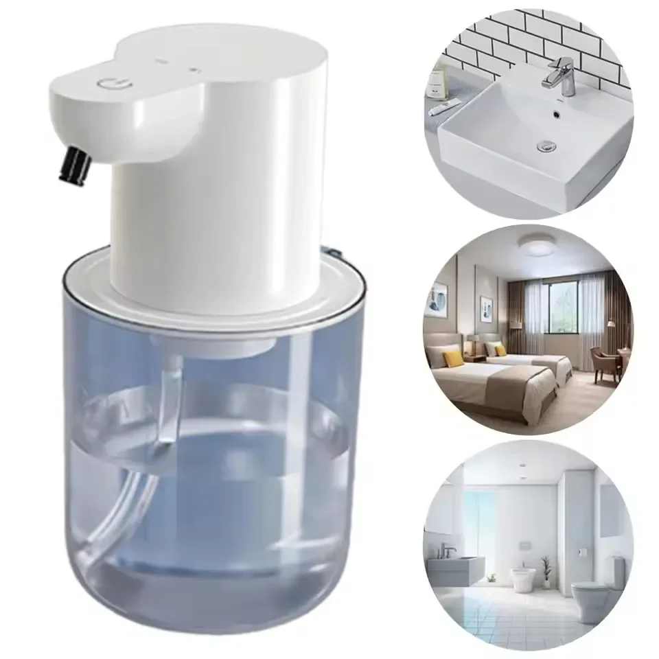 400ml Touchless Soap Dispenser Rechargeable Infrared Sensor Dish Soap Dispenser Foaming Soap Dispenser for Home Kitchen Bathroom