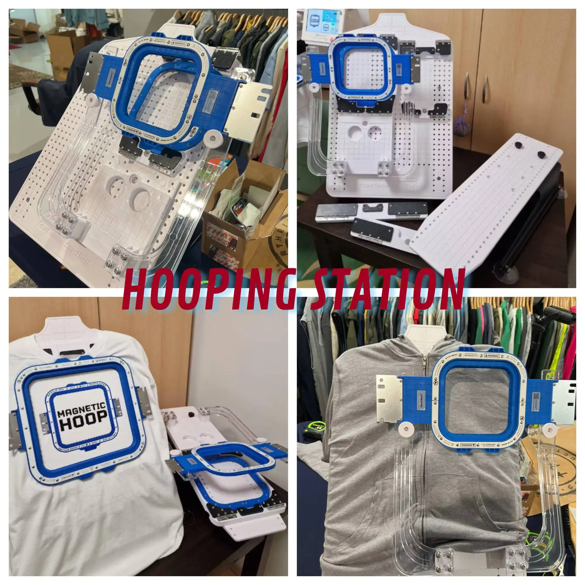 

Hoop Station Hoopmaster for Brother Ricoma Tajima BAI Happy etc. embroidery machines Mightyhoop Magnetic embroidery hoop frame