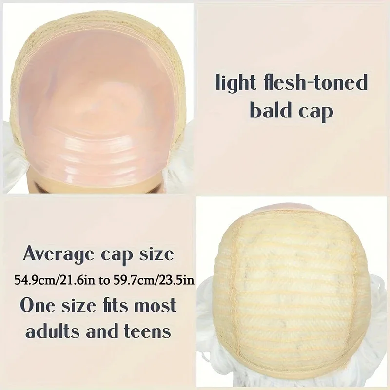 رجل عجوز كوسبلاي برأس أصلع البحر الأبيض المتوسط مع شعر على كلا الجانبين في طريقة مضحكة. شعر مستعار أصلع لحفلة كرنفال الهالوين