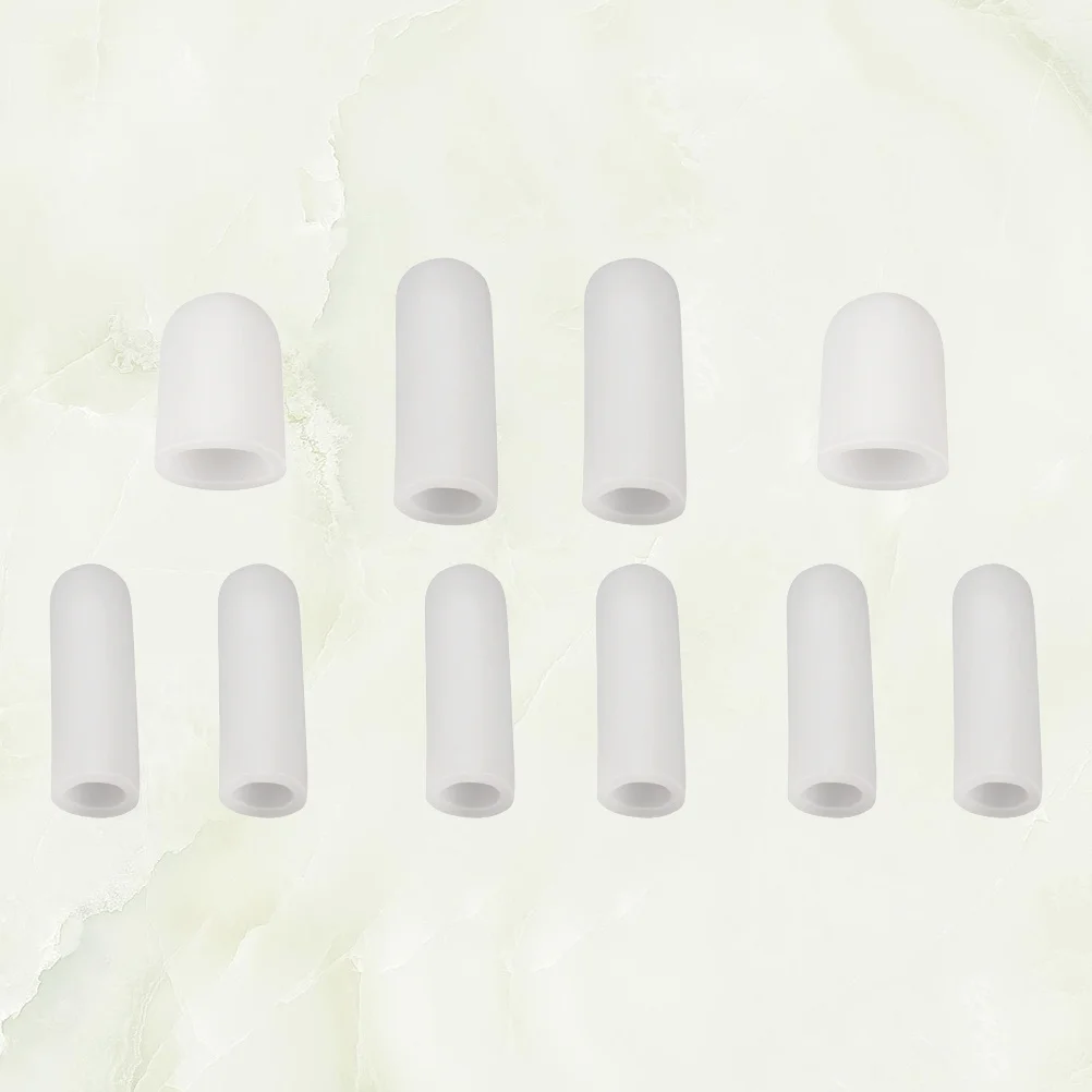 10 قطعة قبعات سيليكون لأصابع القدم حامي لبثور الذرة لتخفيف الآلام مرنة تنفس S أحجام تو حماة الذرة