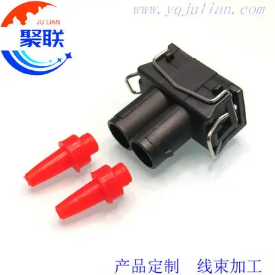 Auto 2pin plug 6.3 wiring sealed sensor electrical plug connector with terminals and seals
