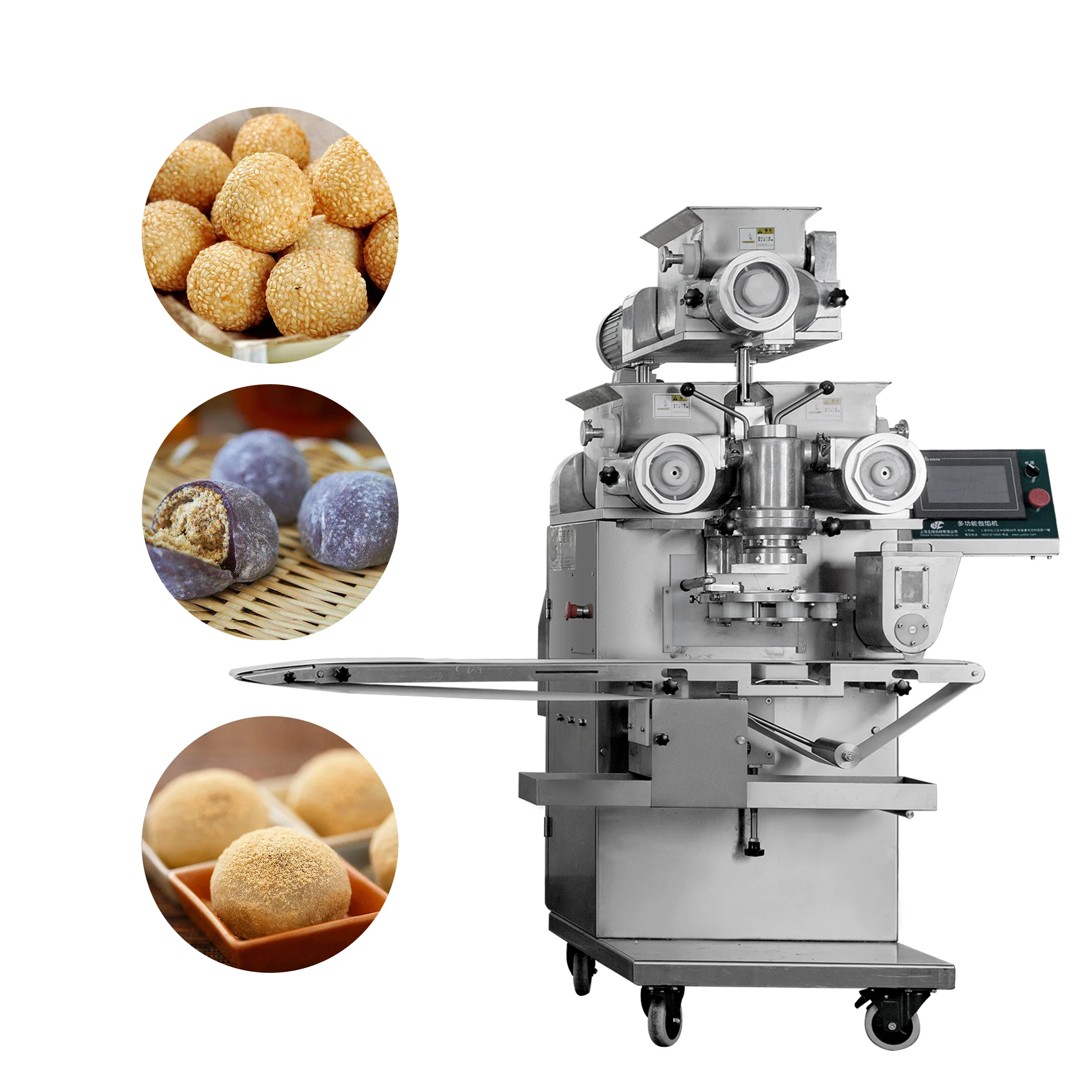 Food shop uses bestn selling strawberry mochi encrusting machine