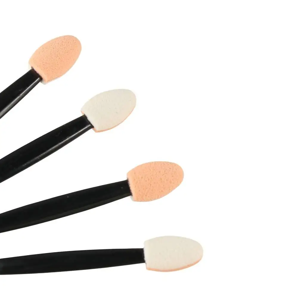 50Pcs Dual Sided Disposable Eye Shadow Brush Dyed Dizzy Dual Sides Eye Shadow Applicator Small Eye Makeup Sponge Eyeshadow Stick