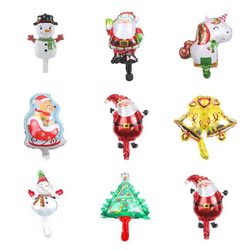 Christmas Shape Foil Balloon Toy Christmas Tree Old Man Reindeer Children Birthday Party Holiday Decoration Background