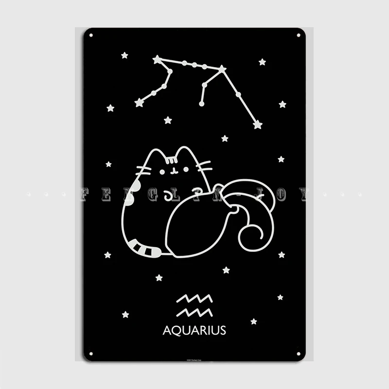 Aquarius Metal Plaque Poster Painting Décor Club Bar Customize Cinema Kitchen Tin Sign Poster