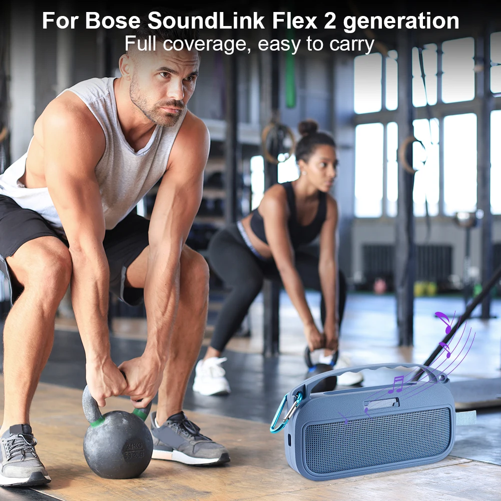 Silicone Cover Case for Bose SoundLink Flex 2nd Gen Protective Case Drop-Proof Speaker Cover Carrying Pouch Protective Sleeve