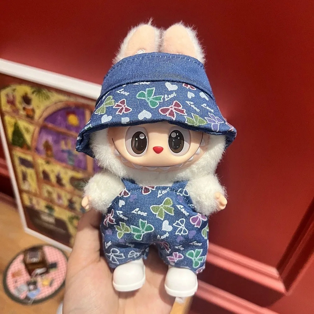 Cute Casual Clothes Set for 17cm Labubu Vinyl Doll DIY Dress-up Clothes Prop Accessories
