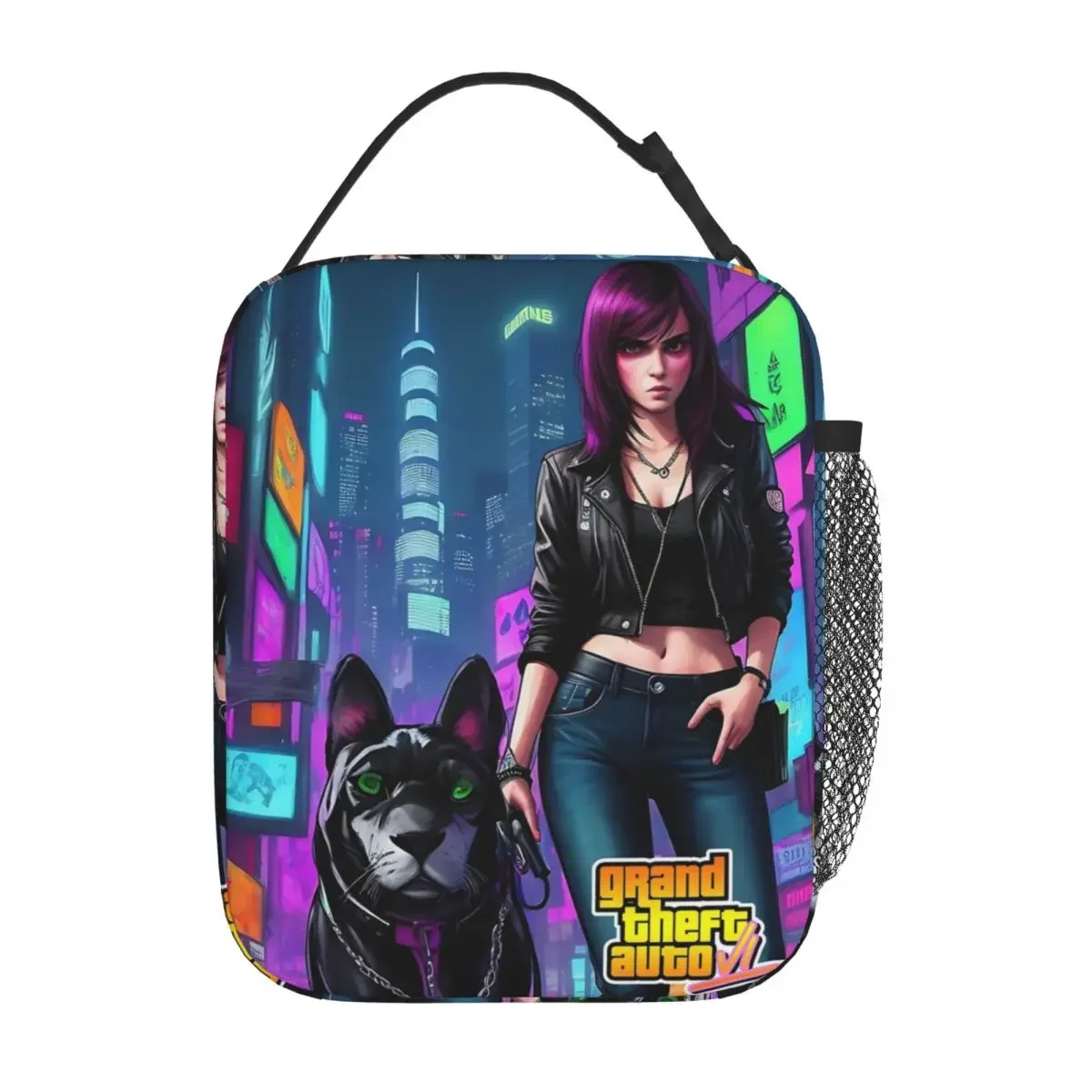 New Game GTA 6 Lucia Merch Insulated Lunch Bags For Outdoor Food Container Portable Thermal Cooler Lunch Boxes