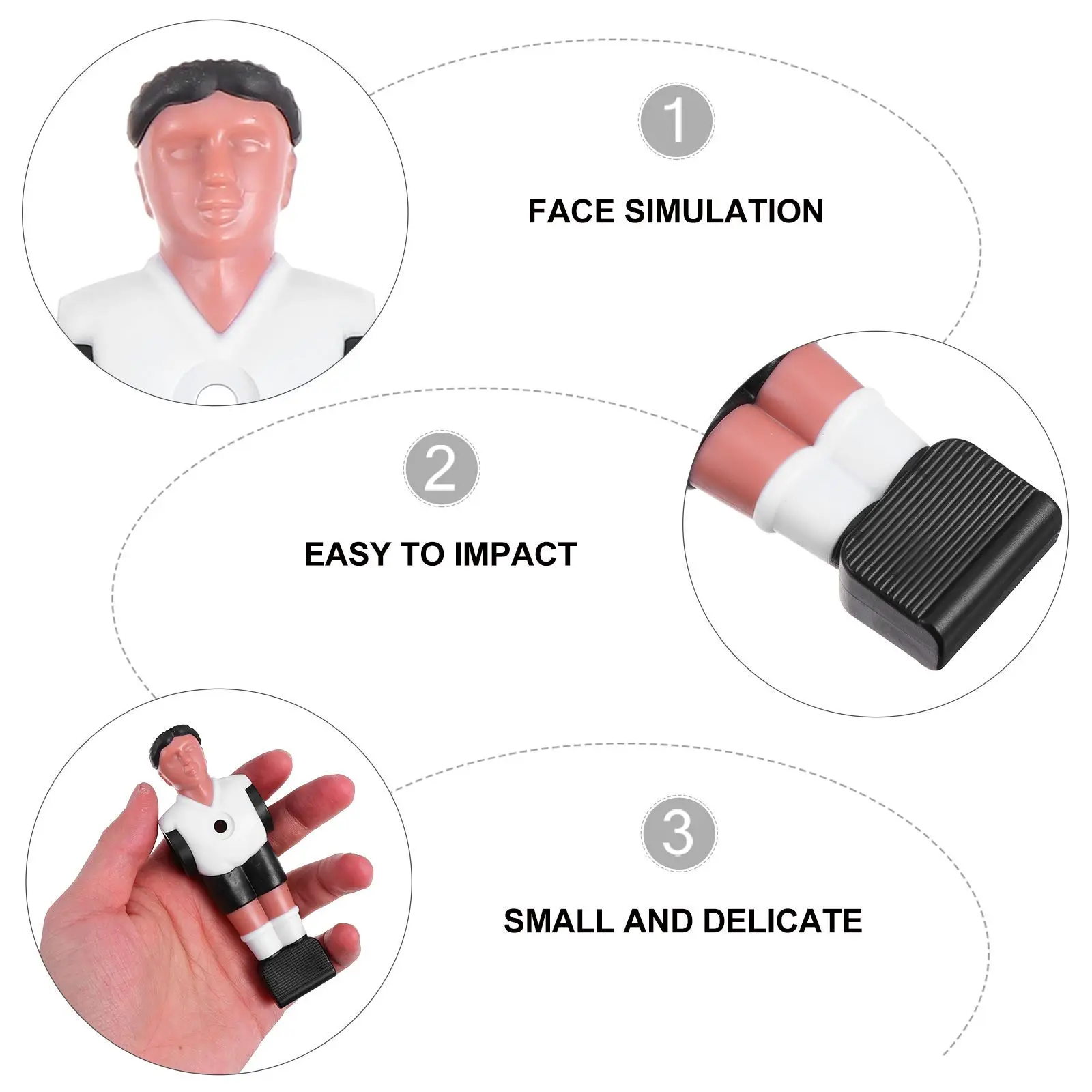 6 قطع من استبدال كرة القدم للرجال على شكل بطولة متينة للاعبي كرة القدم لملحقات جزء كرة القدم القياسية #4