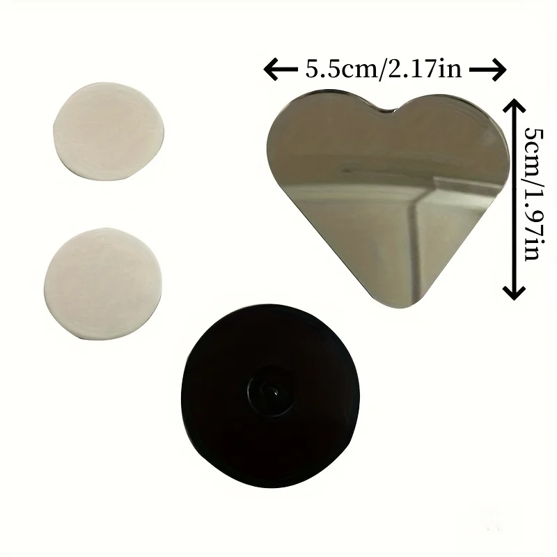 Car rearview mirror heart-shaped round mirror reversing high-definition love large field of vision rearview auxiliary mirror