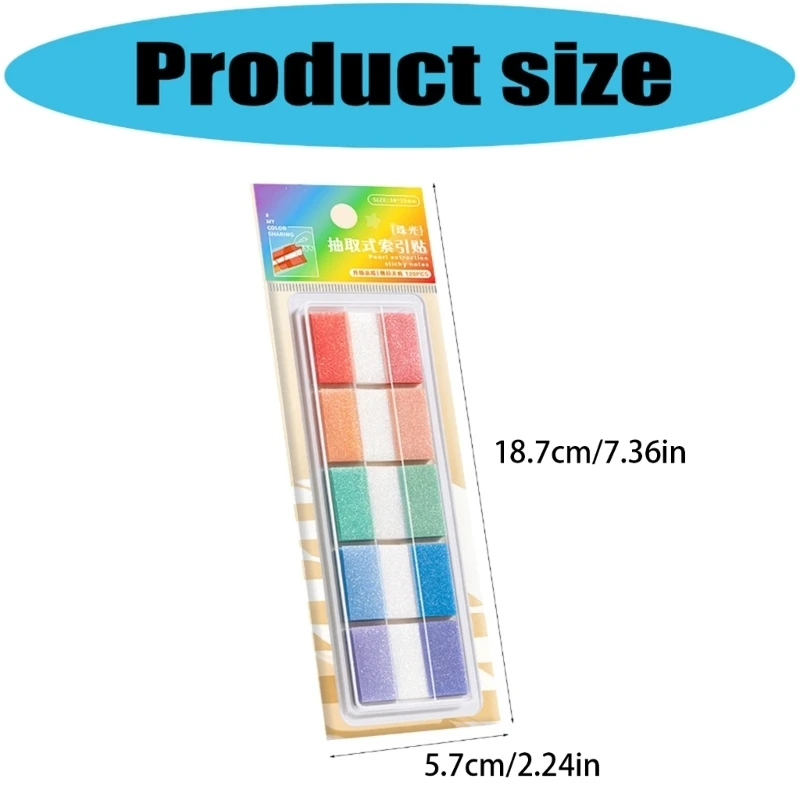  120Sheets Clear Adhesive Label Adhesive Page Marker Repositionable File Label for Notebook Planner Document Folder