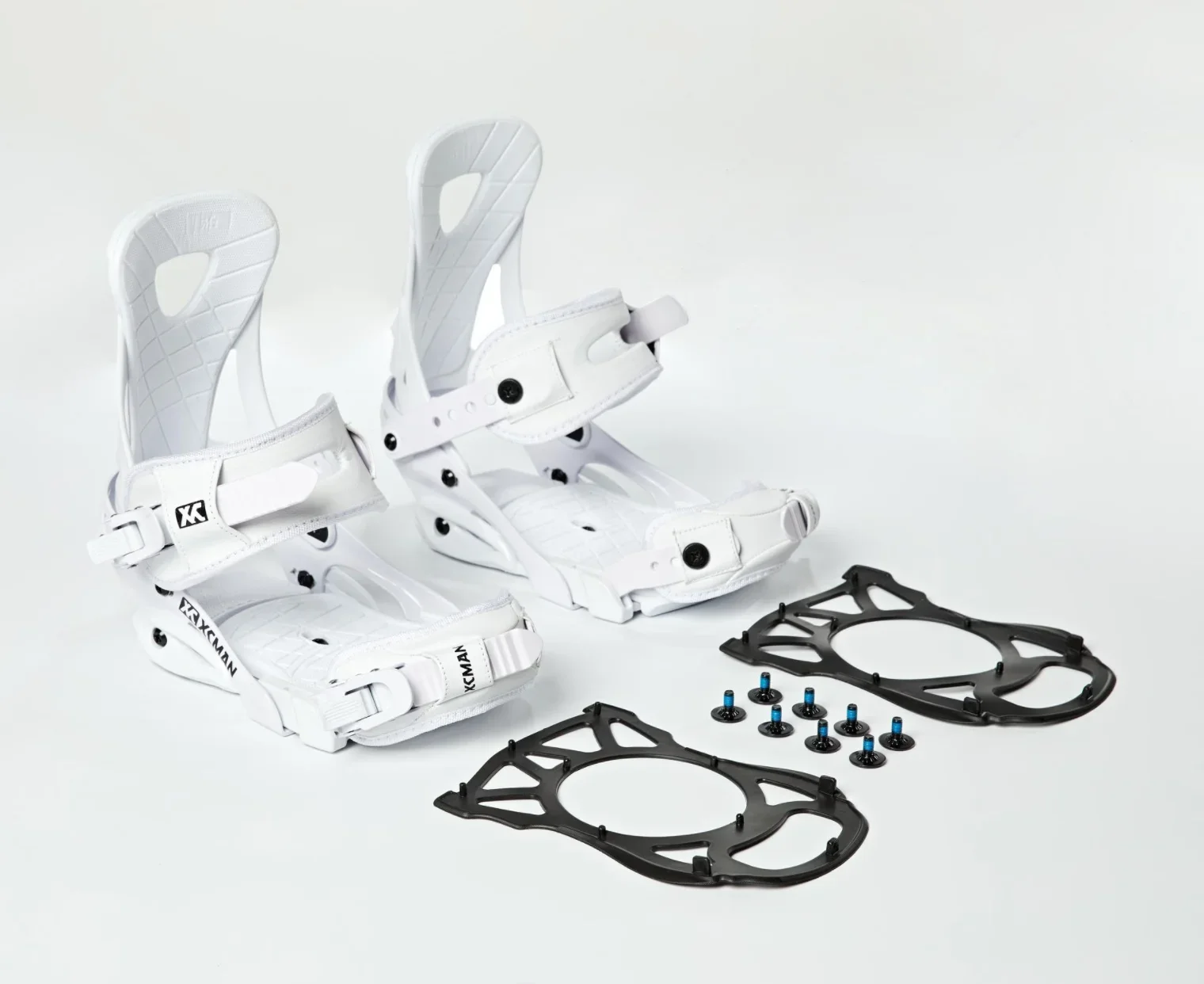 Adjustable Light Weight Union Freestyle M L Snowboard Bindings White Color