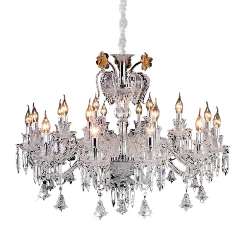 

Французский свет, роскошная люстра для гостиной, хрустальная лампа, романтическая атмосфера, столовая, спальня, свеча, лампа