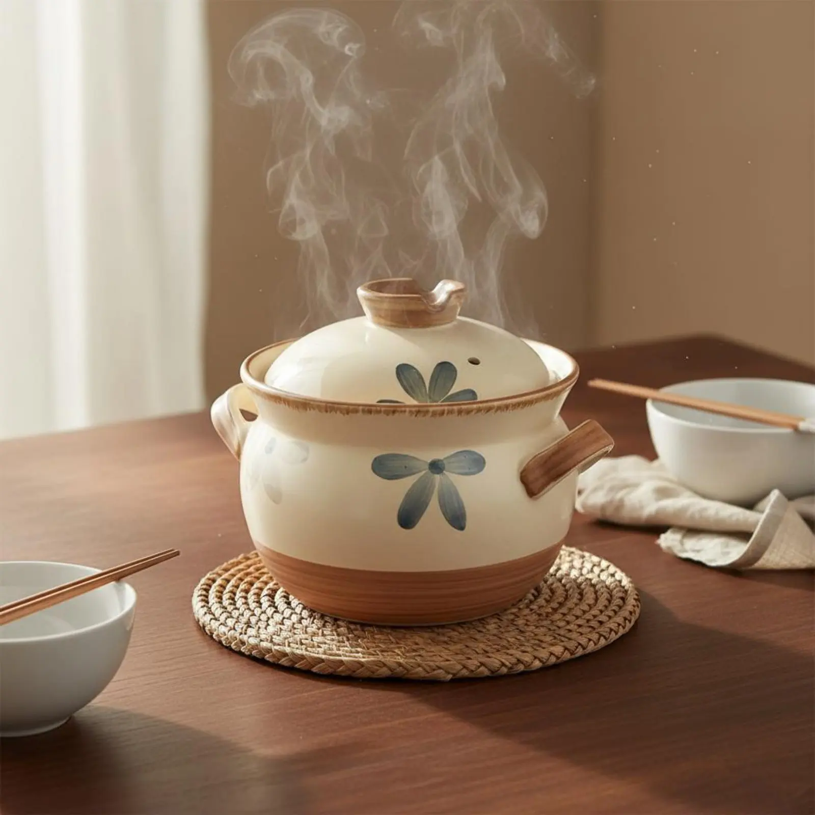 

Japanese Design Clay Pot Excellent Heat Retention Japanese Clay Pot with Lid