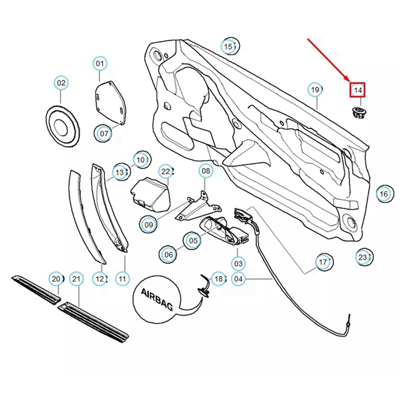 2Pcs Door Lock Pin Post Grommet Guide Trim Bezel For BMW Z4 E85 E86 03-08 51417042868