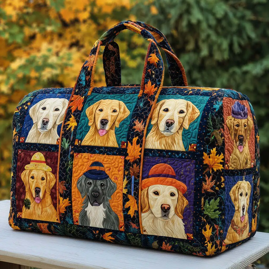

3D Printed Quilted Bags dog funny Personalized Gifts Bags Handbag Tote Bag Custom Training Travel Bag Beach Hiking Camping
