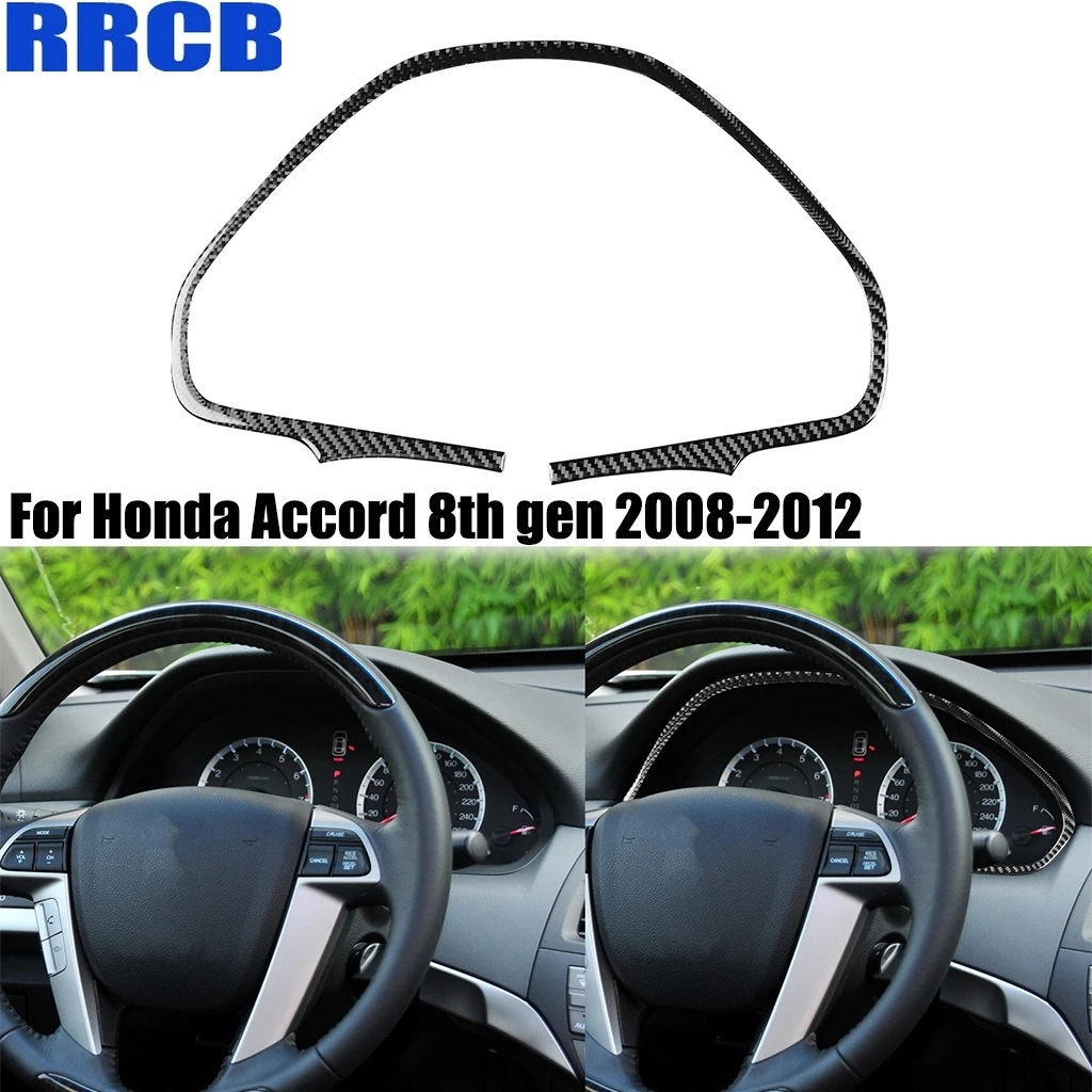 

For Honda Accord 8th Gen 2008-2012 Car Accessories Carbon Fiber Dashboard Speedometer Frame Decorative Interior Cover Stickers