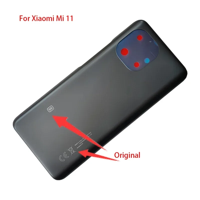 

Gorilla Glass Back Glass Cover For Xiaomi Mi 11 , Back Shell Replacement Hard backshell Case Rear Housing