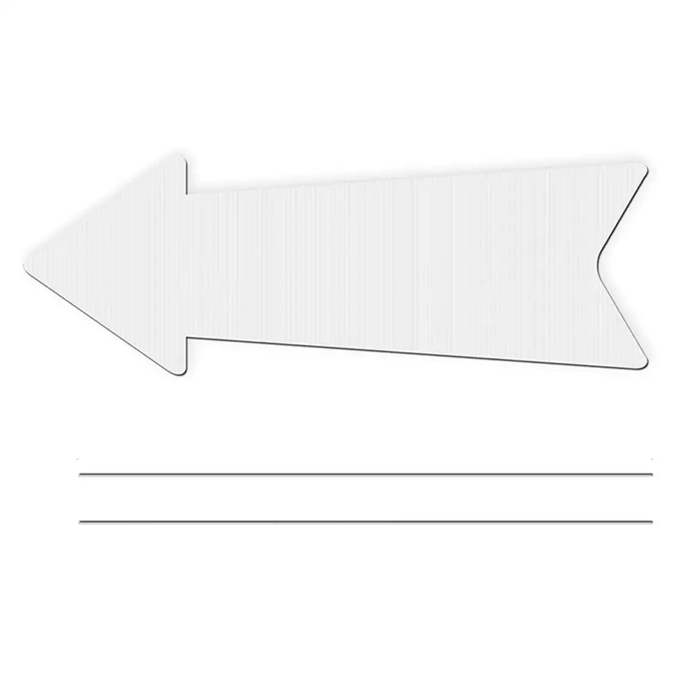 5/10pcs DIY Blank Yard Sign With Stakes Waterproof Double-Sided Wedding Direction Yard Signs This Way Arrow Birthday Party Signs