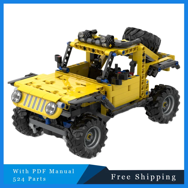 

524 Parts MOC Creative Yellow Cool Speed Truck Technology Bricks Building Blocks Model For Children DIY Assembly Christmas Gifts