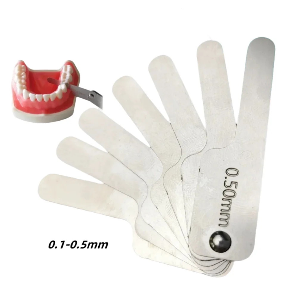 

0.1-0.5MM IPR Gauge Ruler Set 7Pcs, Dental Interproximal Reduction Measuring Tool for Orthodontic Tooth Gap Adjustment