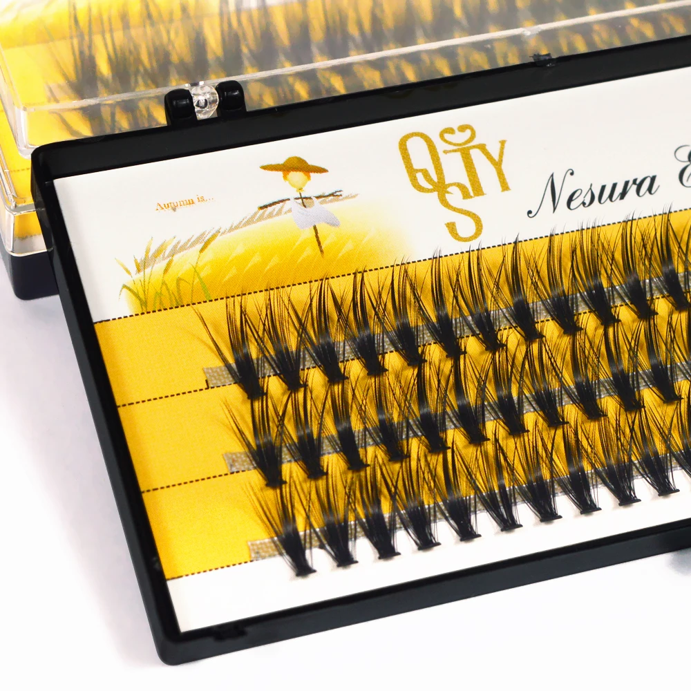 60 Bundles Thick 30D Matte Mink Eyelash Russian Volume Curl Eyelashes Extension Soft False Lashes Make up Tools Cilias