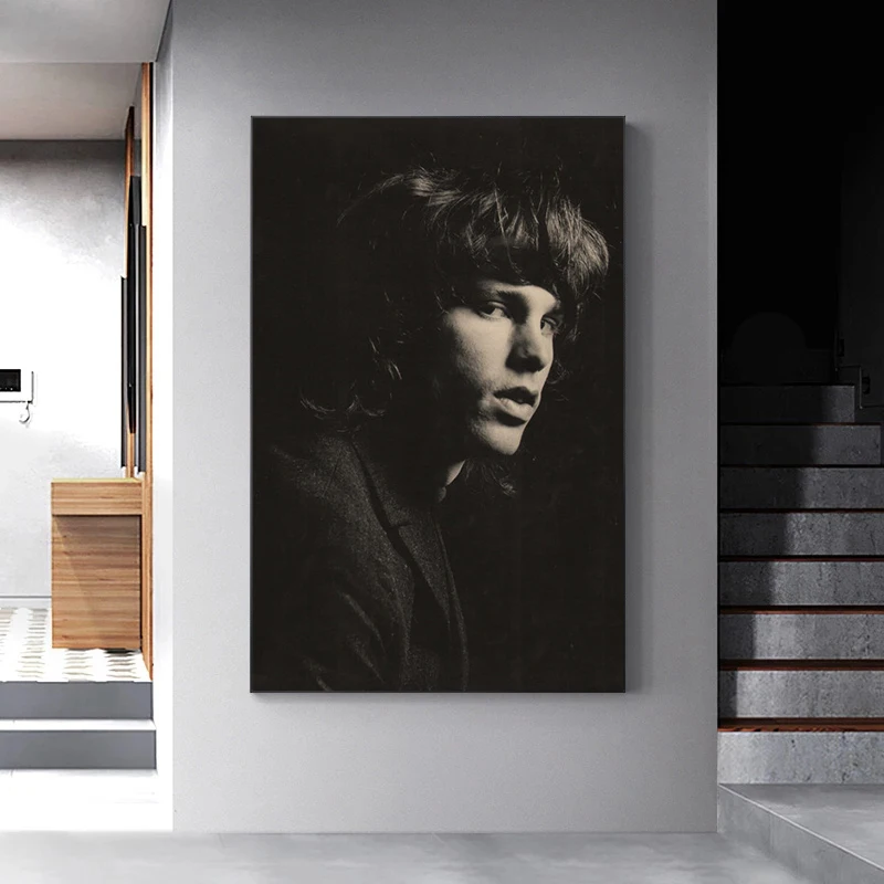 Vintage Poster Home Decor The Doors Jim Morrison Kraft Rock Poster Retro Poster Rock Band Music Star Poster Wall HD Printed