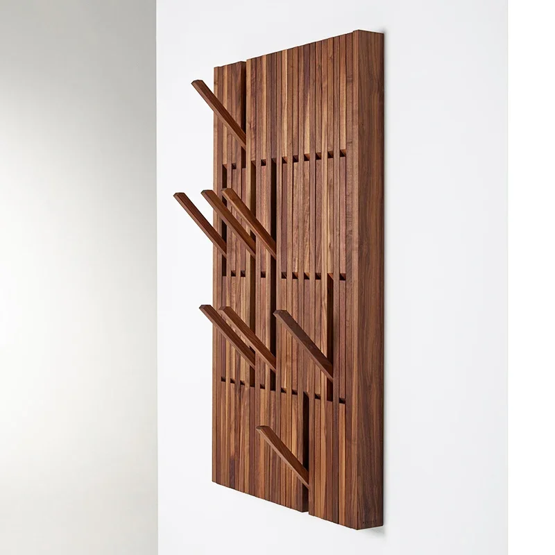 Wall Mounted Coat Racks Organizer Wooden Foldable Clothes Hangers Storage Entrance Shelf Entrance Hall Coat Hat Rack Furnitures