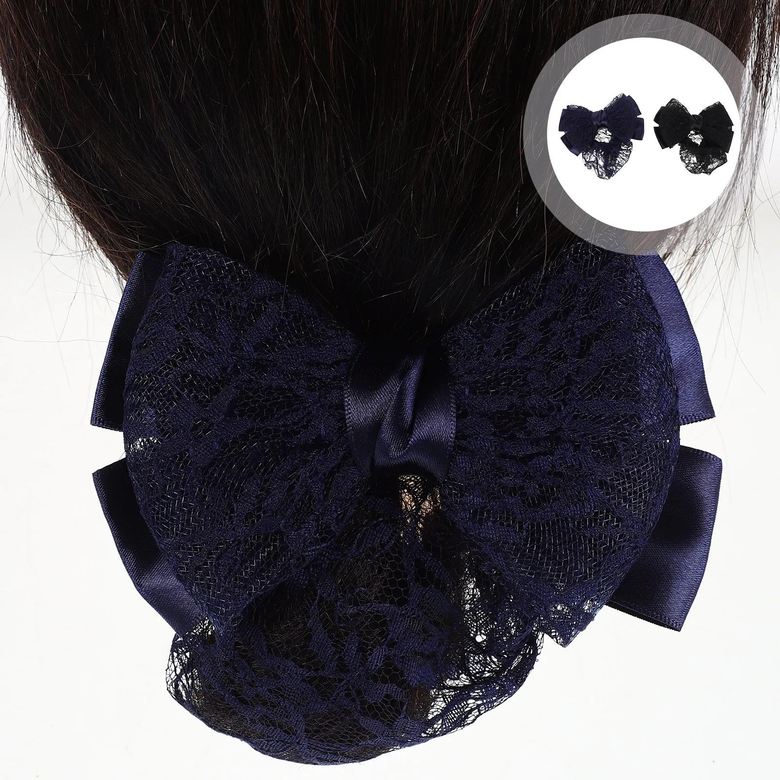 

2Pcs Hair Bun Accessories for Women: Stylish Bowknot Mesh Net Secure Bun Holder for Work Dance Performances Mesh Hair Nets