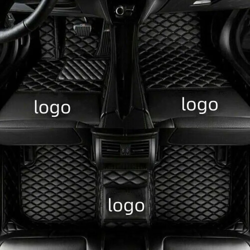 

Custom Leather Cars Floor Mats For Volkswagen VW CC Touareg Scirocco Golf Sagitar T-Roc Tiguan Bora Magotan POLO Arteon Variant