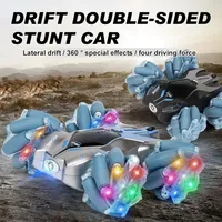 2.4G High-tech Light-chasing RC Car Double-sided Tumbling Stunt Drift Stunt Car Gesture Sensing Children's Electric Toy