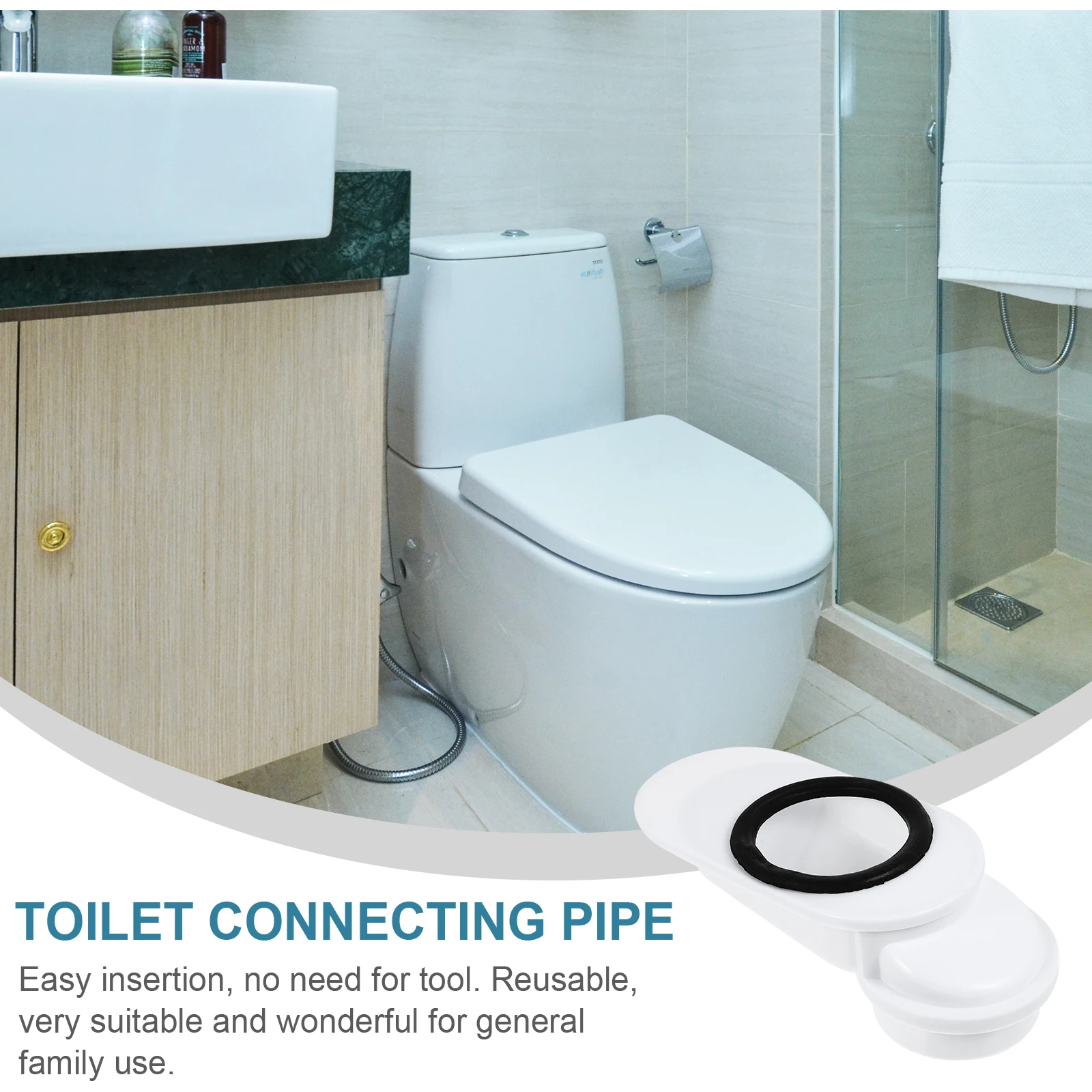 

Toilet 5-10cm Adjustable Drainage Systems Impact Resistant Corrosion Fittings Kit Plastic Anti-blocking Anti-leakage