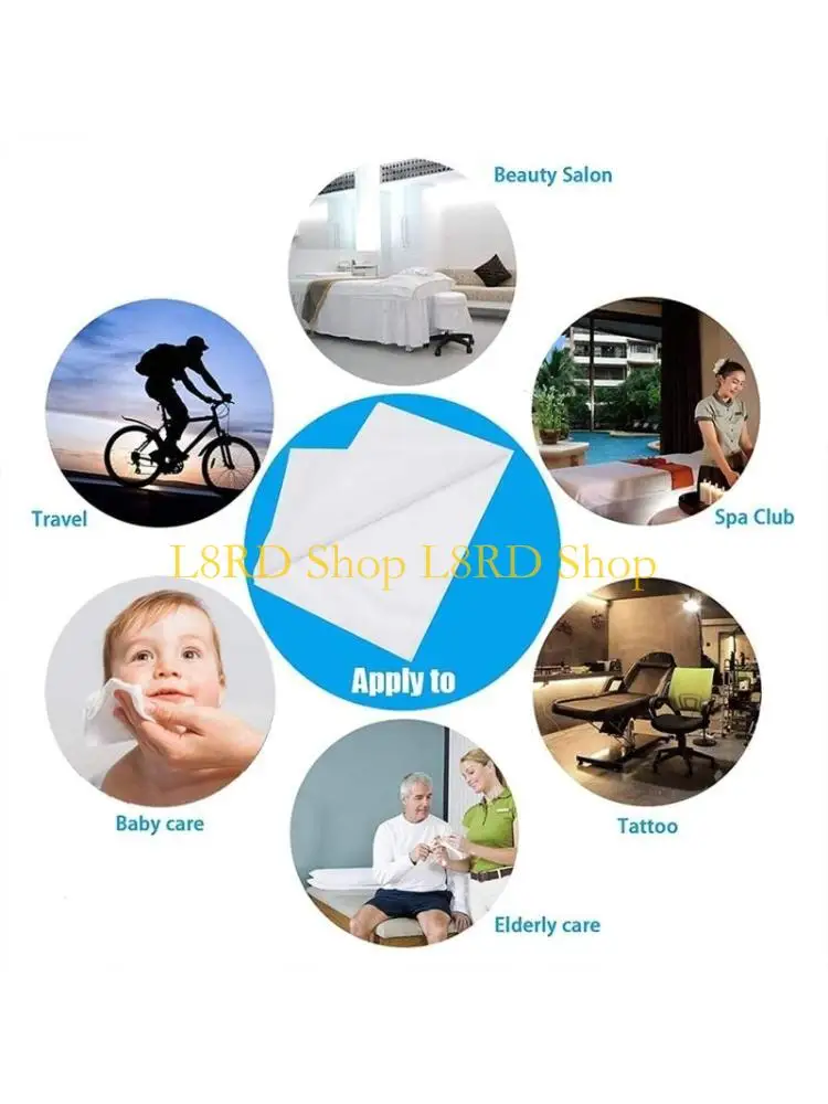 

L8RD Disposable Bath Towels Non-woven Fabric Towel for Hotel Bathroom Spa for Women