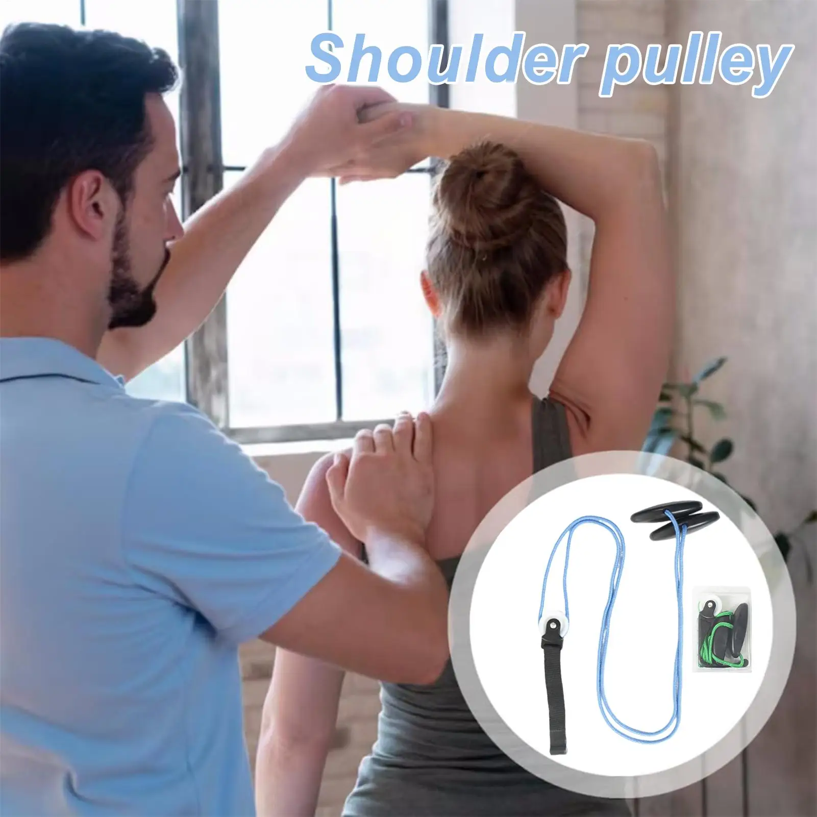

Shoulder Pulley Over Door Exerciser Pulley System Arm Pulley Arm Rehabilitation Assisting Exercise Equipment for Aids
