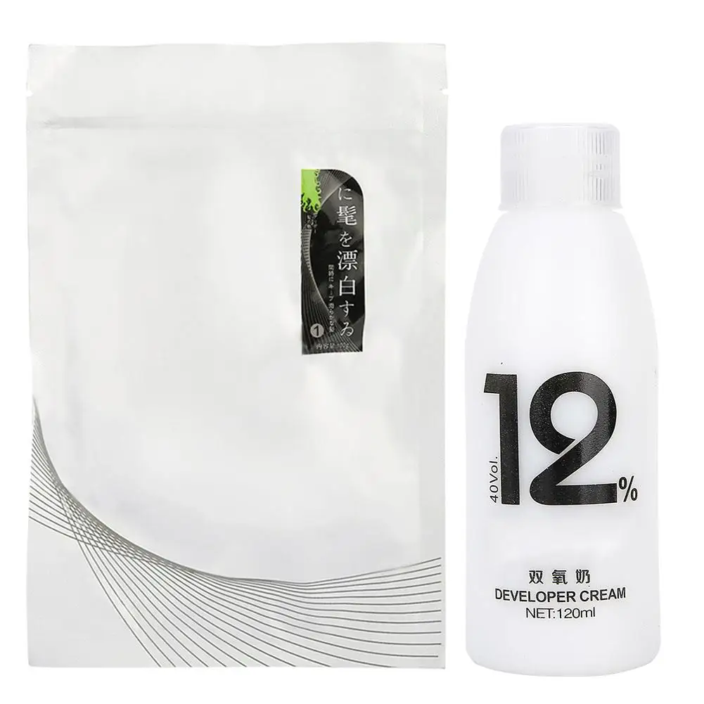 Hair Whitening Cream Kit Salon Hair Color Lightening Powder Dioxygen Milk Hair Styling Tool 100g