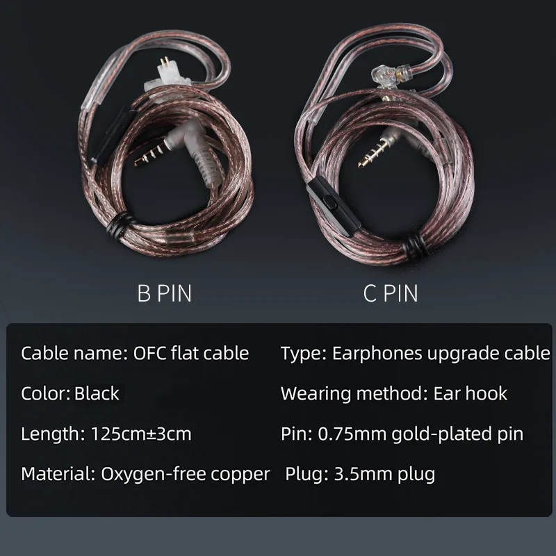 كيبل ترقية مختلط KZ سلك سماعة رأس ، سلك سماعات أذن أصلي ، 8 خيوط ، فضي ذهبي ونحاسي ، سلك مكعب لسيارة CRA ZS10 Pro EDX Pro ZSN ZSR