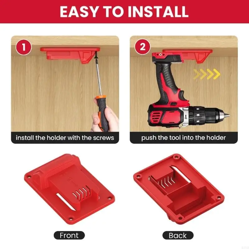 

5Pcs/Lot Tool Hanger Brackets Workshop Drill Stand For 18V 4 Hole Devices Impact Resistant ABS Plastic Space Saving M4YD