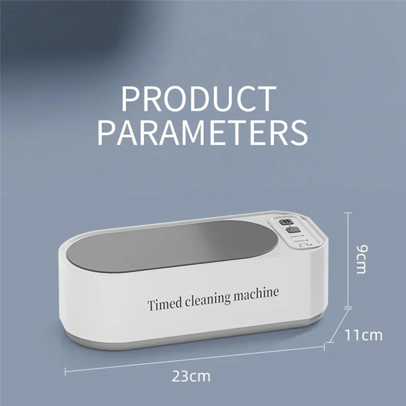 B58B-Household Timer Ultrasonic Glasses Cleaner 50Khz Contact Lens Cleaner Jewelry Brush Brush Dentures Toothbrush Cleane