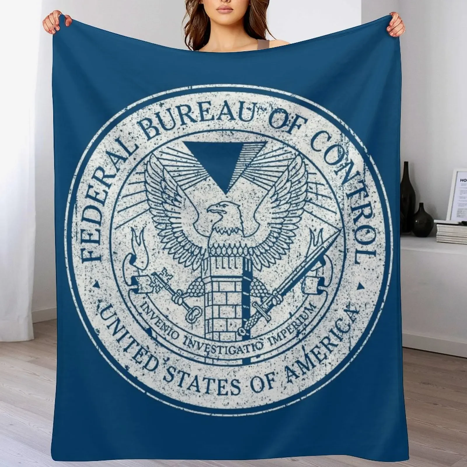 

Federal Bureau of Control Throw Blanket Warm Comfortable Blanket for Office Napping
