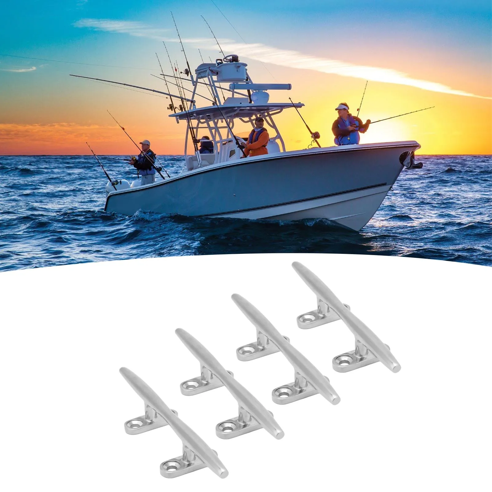 

Морское оборудование 6-дюймовые стыковые планки из нержавеющей стали 316 Швартовочная веревка для привязки полая основа для лодки, яхты, веревочная планка для палубы