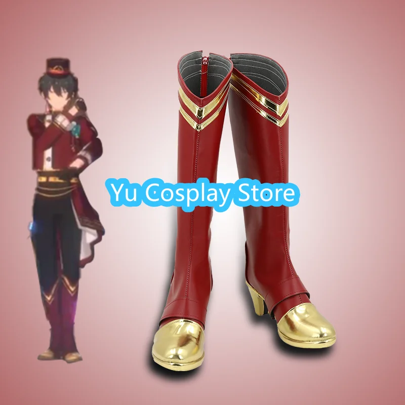 Valkyrie Artistic Partisan Itsuki Shu kagehira mika Cosplay Shoes Game Ensemble Stars Cosplay Boots PU Leather Shoes Custom Made